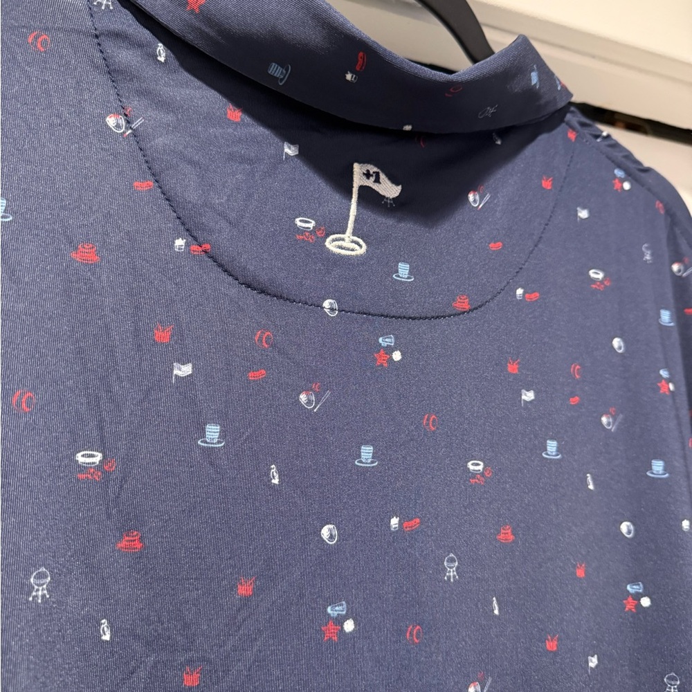 JusBogey Men's Navy Golf Polo - Picture 4 of 4